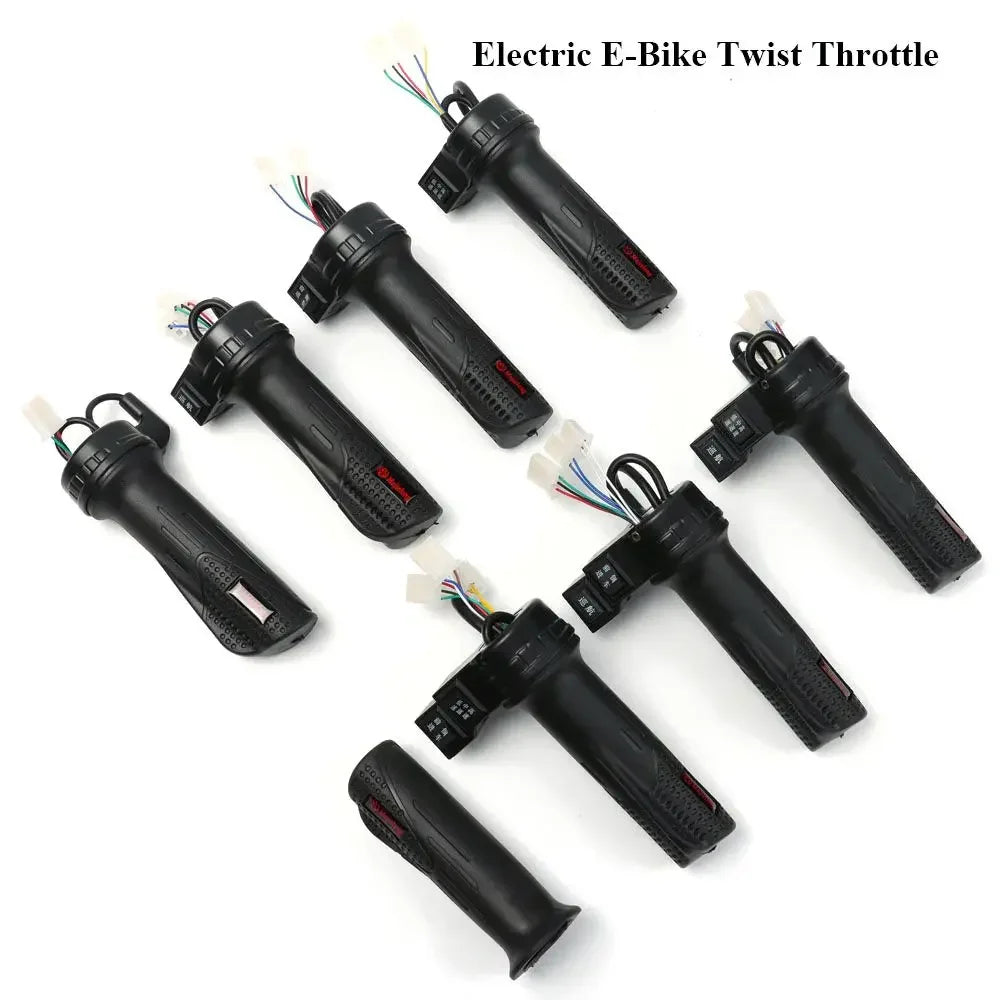 Electric E-Bike Twist Throttle 12V 24V 36V 48V Speed Handlebar Throttle Universal Electric Scooter Twist Cycling Throttle Grip