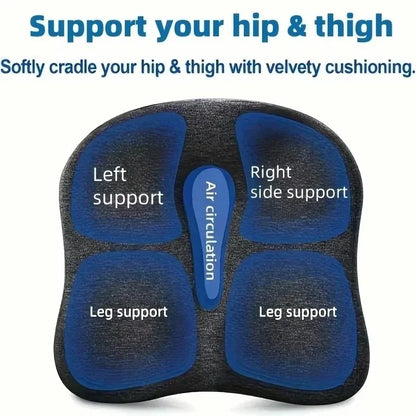 Memory Foam Seat Cushion Tailbone Sciatica Back Pain Relief Comfort Office Chair Car Seat Cushion Non-Slip Orthopedic MemoryFoam