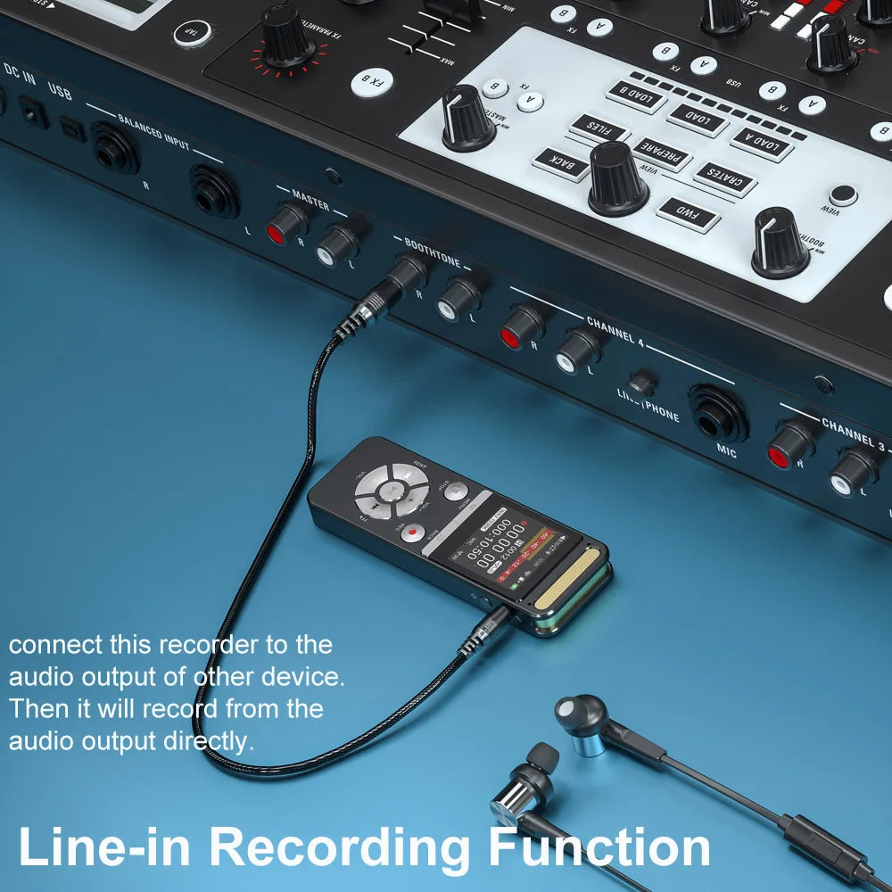 Professional Voice Recorder 9126KBPS Hi-Res Audio for Interview Meeting Lecture Evidence Collection Noise Reduction AI Recorder