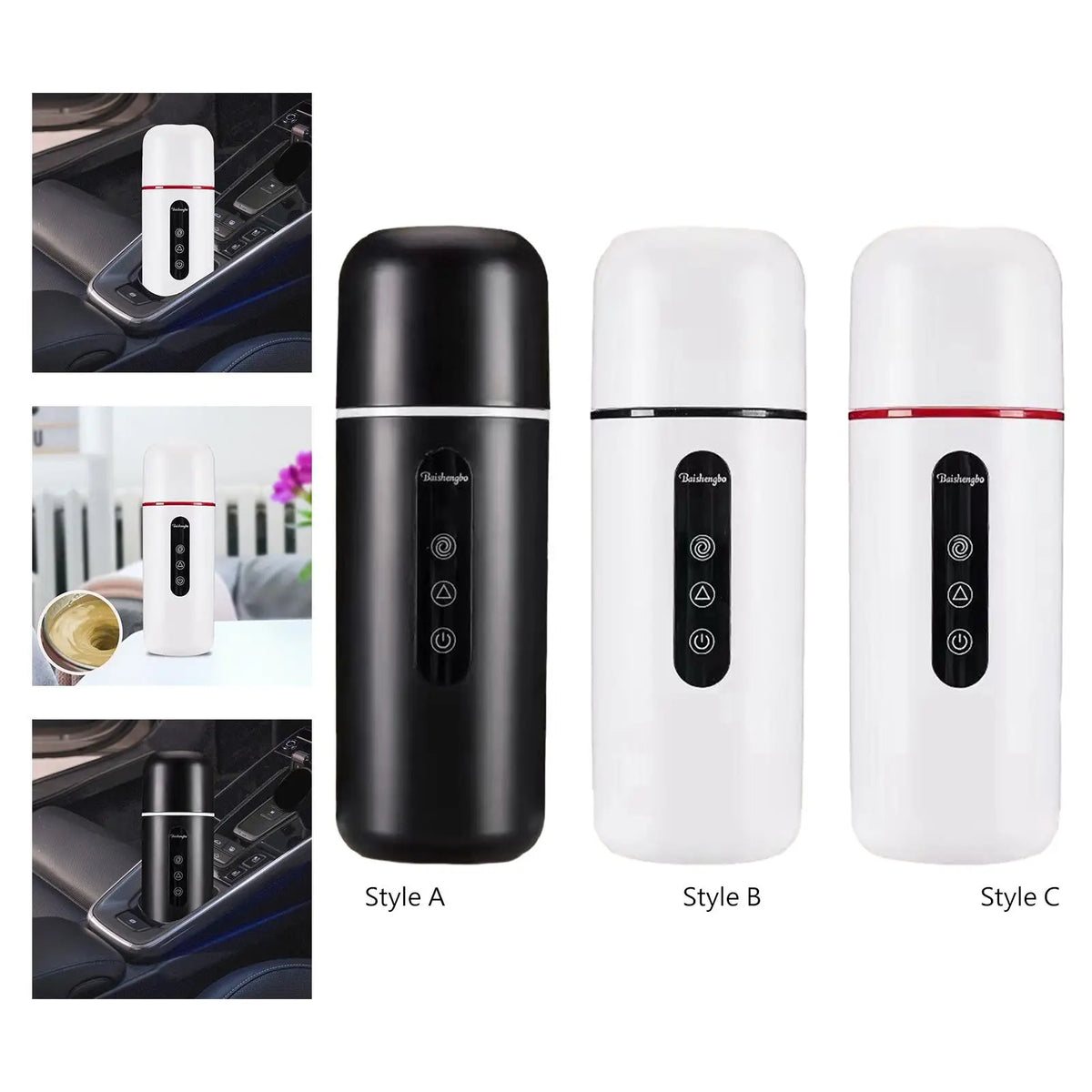 Car Heating Cup 420ml Fast Boiling Bottle Smart Heating Quick Heating Keep Milk Warm Car Heated Mug for Hot Tea Coffee Milk
