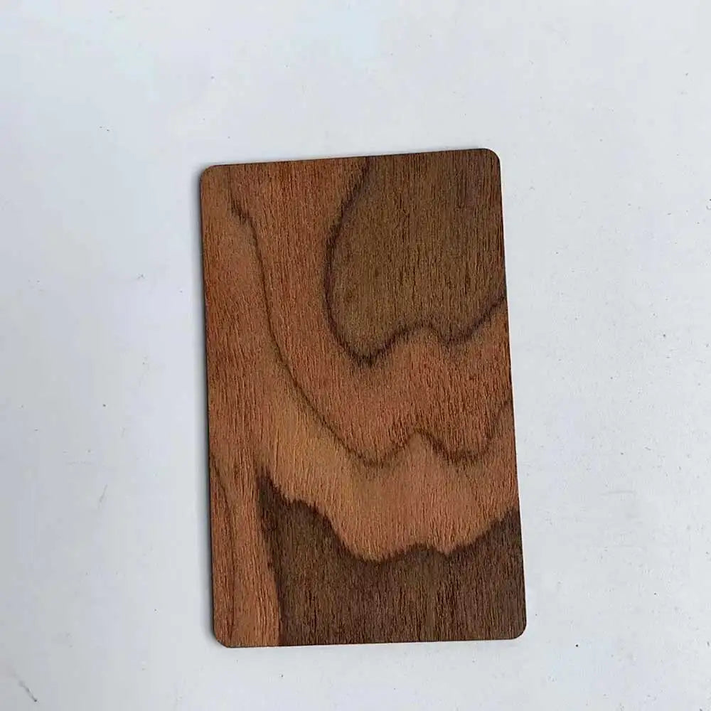 1pcs  12 colors wood 13.56mhz NFC Blank Bamboo black walnut cherry beech Wooden Membership Card NFC Contactless Business Card
