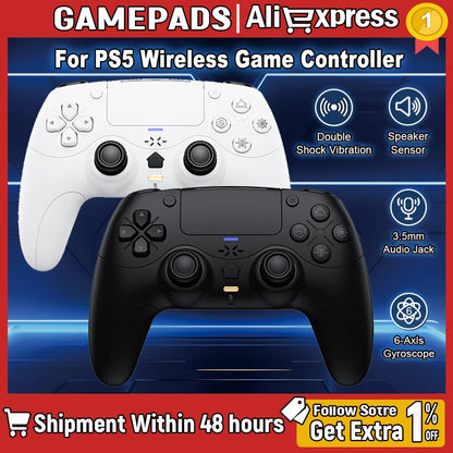 GAMEPADS Game Joystick Dual Vibration Turbo For Playstion5/PS5/PC Wireless Controller BT Adaptives Trigger External mic