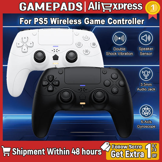 GAMEPADS Game Joystick Dual Vibration Turbo For Playstion5/PS5/PC Wireless Controller BT Adaptives Trigger External mic