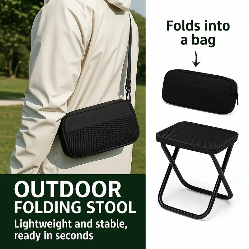 Summer days call for outdoor fun! Use this compact folding stool for family camping, backyard parties, hiking and fishing trips.