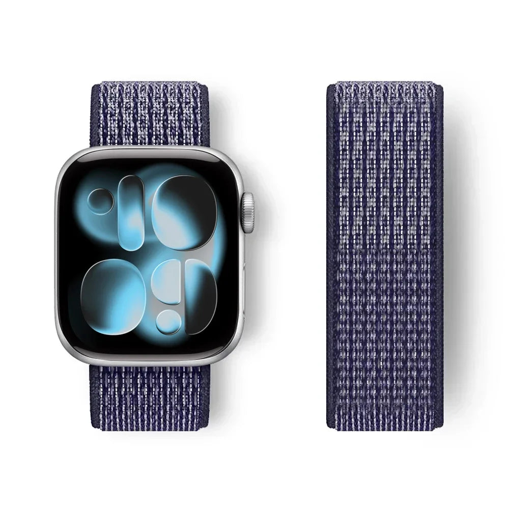 Nylon Loop for Apple Watch Band S11 46mm 40mm 44mm 45mm 42mm 41mm 49mm Smart Belt Bracelet for IWatch 11/10/9/8/7/6/SE/5/4 Strap