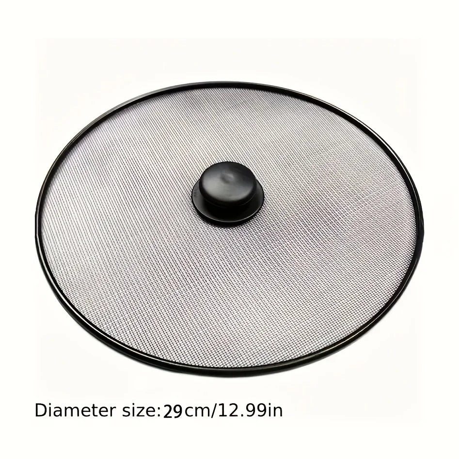 25/29/33cm Splash Proof Pan Lid Splatter Guard Fine Mesh Splatter Screen Fry Food Screen Fry Pan Grease Cover Stainless Steel