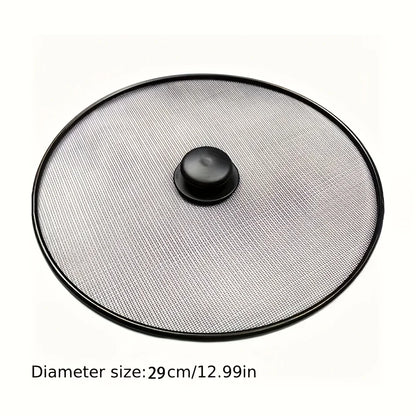 25/29/33cm Splash Proof Pan Lid Splatter Guard Fine Mesh Splatter Screen Fry Food Screen Fry Pan Grease Cover Stainless Steel
