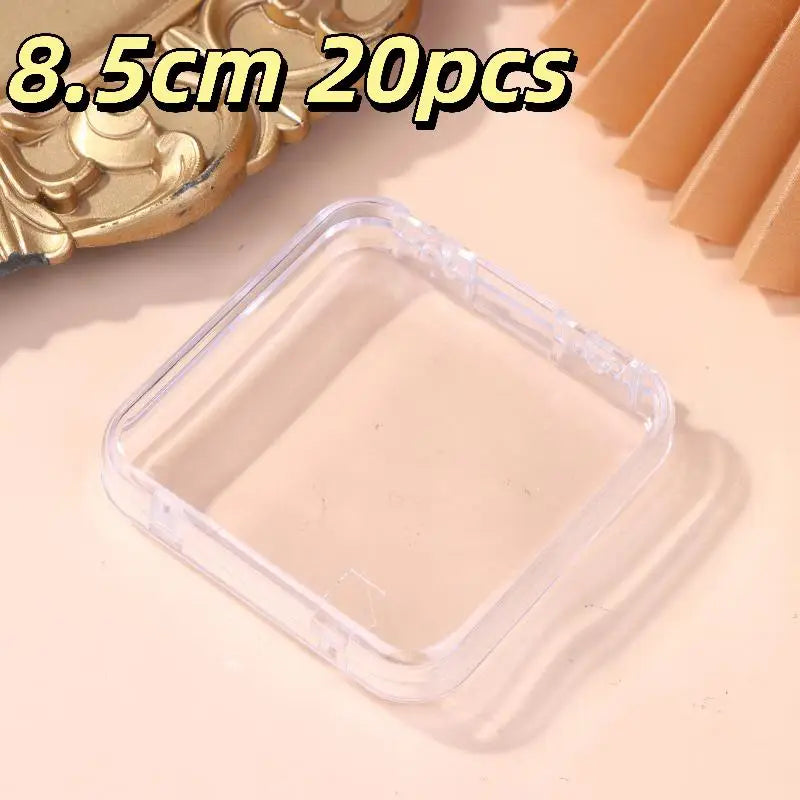 Hot！10/20PCS Press-On Nail Storage Acrylic Boxes Transparent Clear Nail Boxes Jewelry Storage Tool Accessories