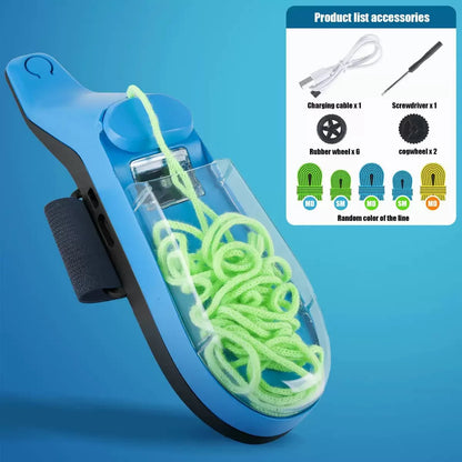 Auto Retract Spider Silk Wrist Launcher, Luminous String Shooter USB Charging Cosplay Toy