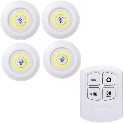 Dimmable LED Under Cabinet Light with Remote Control Battery Operated LED Closets Lights Wardrobe Bathroom Lighting Night Light