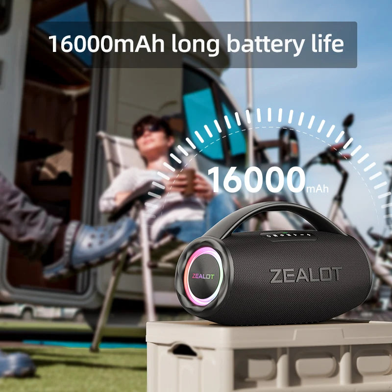 US-S97 80W High Power Portable Bluetooth Speaker RGB colorful Light Waterproof Wireless Subwoofer 360 Stereo Surround TWS FM