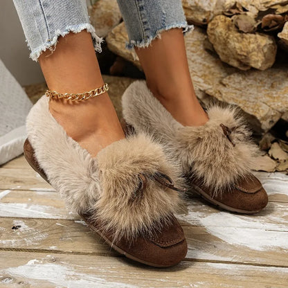 Casual Flat Shoes, Large Size, Round Toe, One-piece, Low Heel, Women's Shoes
