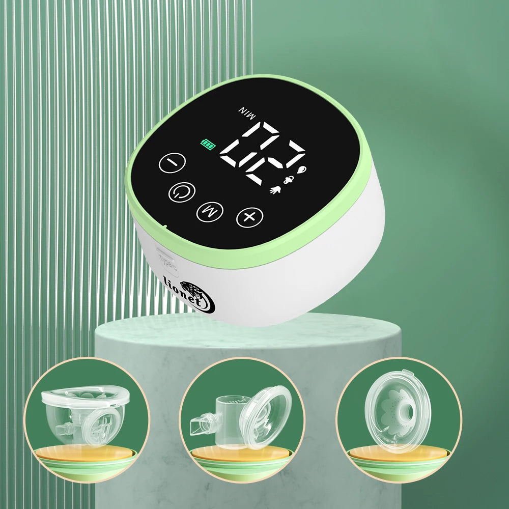 Wearable Hands Free Electric Breast Pump LED Display Anti‑Backflow Rechargeable Portable Milk Extractor Breastfeeding Tool