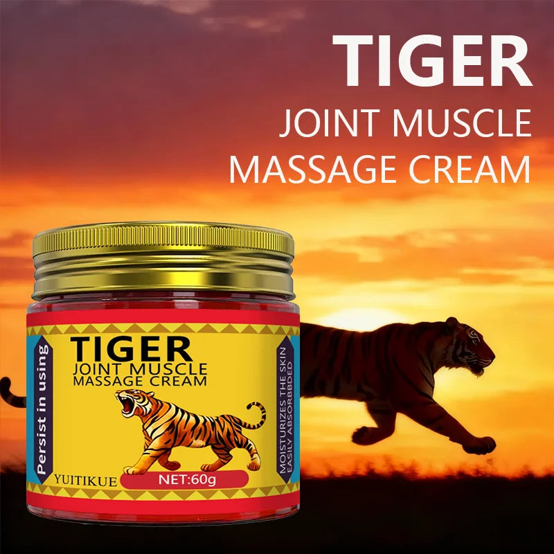 YUITIKUE 60g Tiger Massage Balm Easily Absorbed Moisturizing Care For Joint Muscle Knee Wrist Hand Foot Body Skin