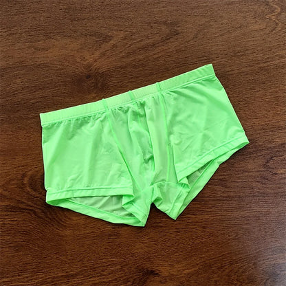 Man Underwear Men's Ice Silk Boxer Shorts Cool Underpants Summer Sexy Thin Panties U Pouch Lingerie Wholesale Price M-XXL