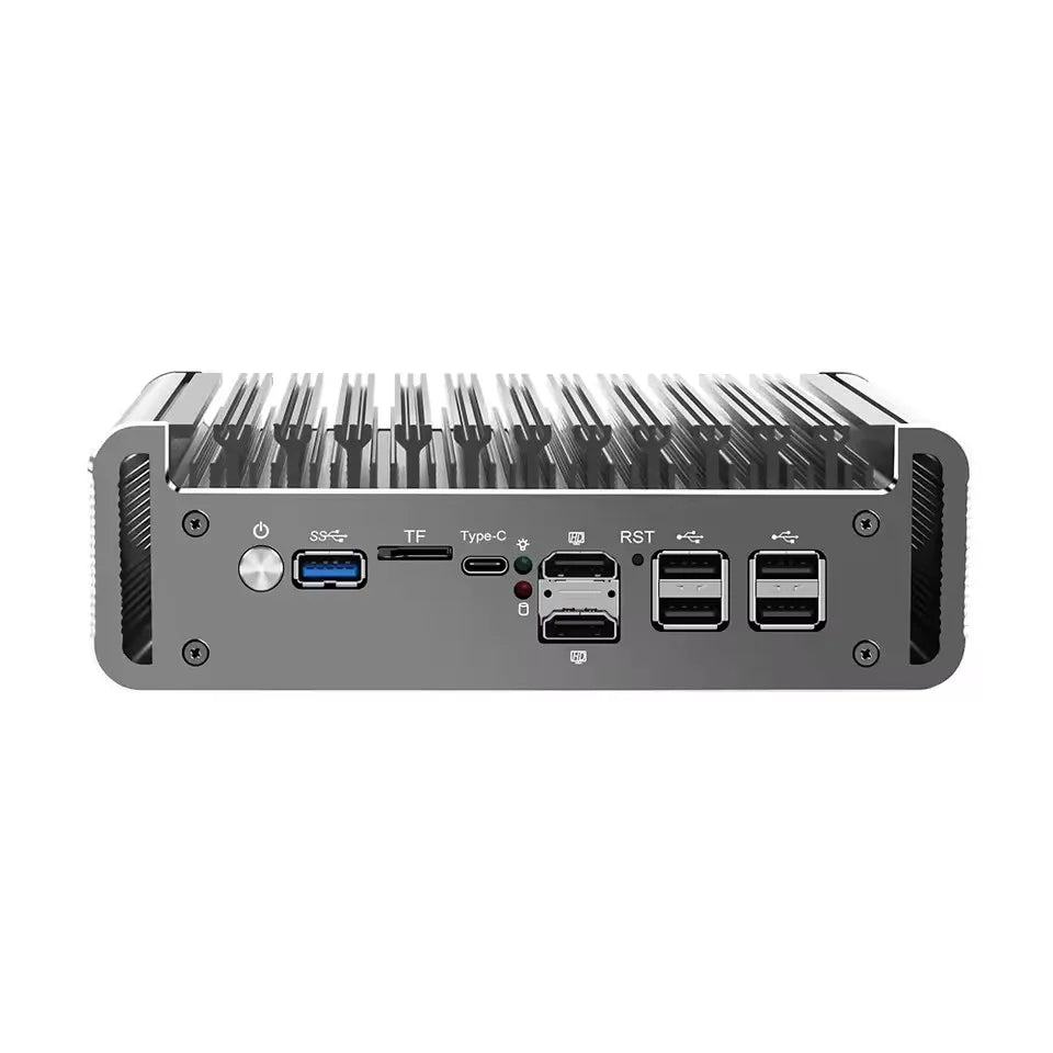Topton 4x2.5G LAN Fanless Firewall Mini PC Intel Celeron J6413 J6412 NAS Computer Server 2xM.2 NVMe 2xSATA 1xTF Type-C 5xUSB