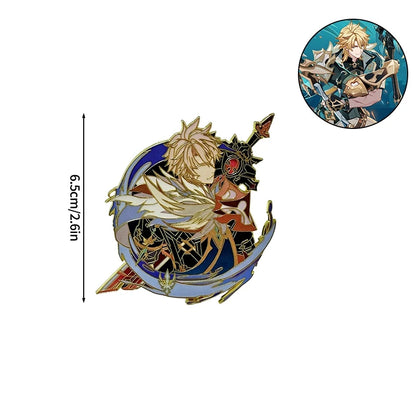 Genshin Impact Tsaritsa Columbina Flins Pin Genshin Figure Badge Accessories Backpack Charms Party Favor Gifts