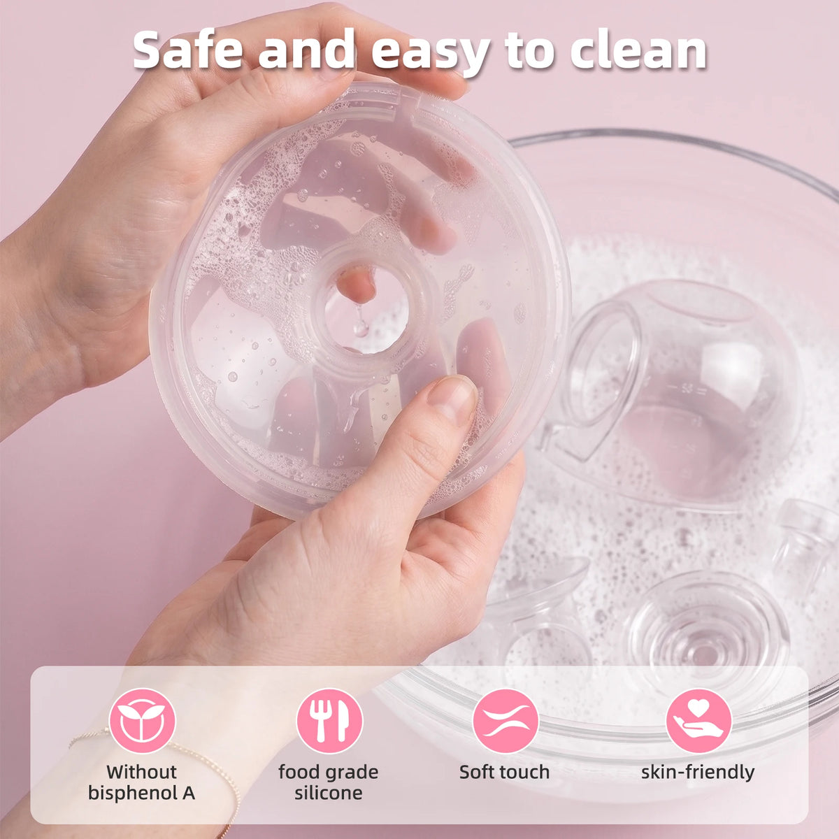 Wearable Breast Pump Hands Free Electric Breast Pumps Comfort Milk Collector with LCD Display 4 Modes & 9 Level, 300mmHg MAX