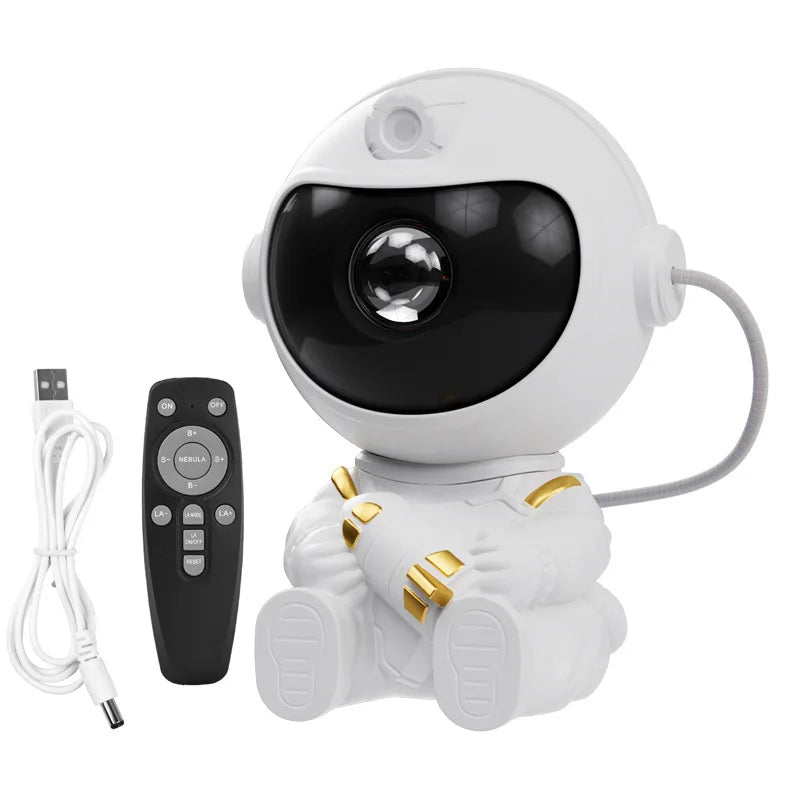 2022 Remote Control Atmosphere Light Robot 360° Rotating Night Light Stepless Dimming Projector Night Lamp Net Red Selfie Light