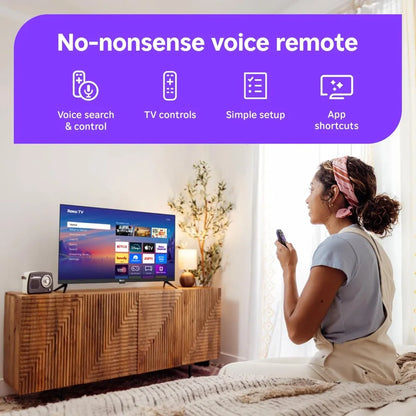 Roku Smart TV 2025 – 24-Inch Select Series, 720p HD TV – Roku TV with Voice Remote