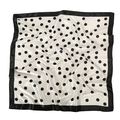 2026 Dot Print Square Scarf For Women Silk Shawl Neckerchief Female Hair Bands Head Wraps Headband Foulard Satin Hijab Bandana