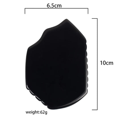 Wholesale Various Shape Black Obsidian Face Gua Sha Tool Sawtooth SPA Massager Acupuncture Facial Beauty Product For Health Care