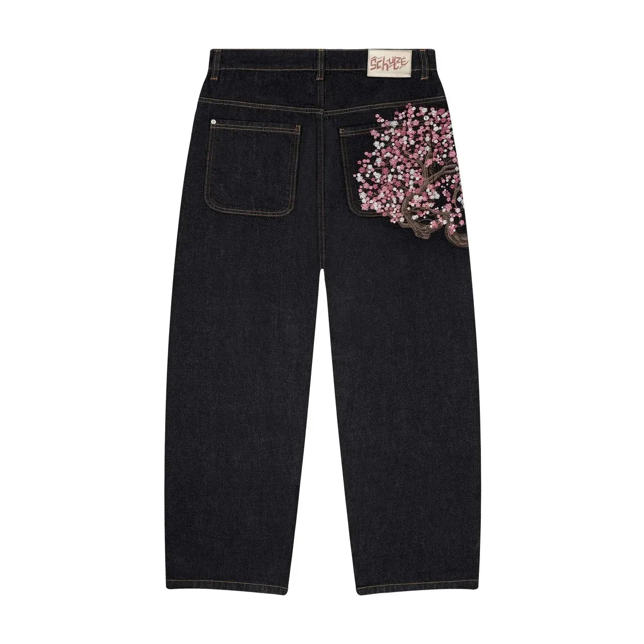 Women Vintage Hip Hop Slim Wrap Buttocks Flared Jeans Y2k Gothic Diamond Letter Embroidery Low Rise Sexy Denim Pants Streetwear