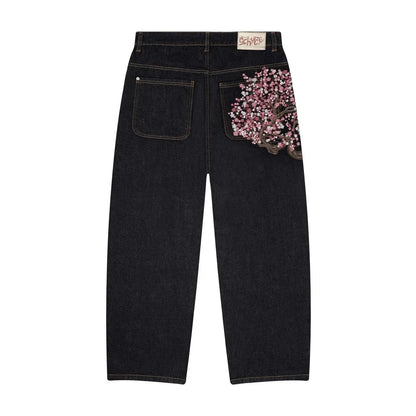 Women Vintage Hip Hop Slim Wrap Buttocks Flared Jeans Y2k Gothic Diamond Letter Embroidery Low Rise Sexy Denim Pants Streetwear
