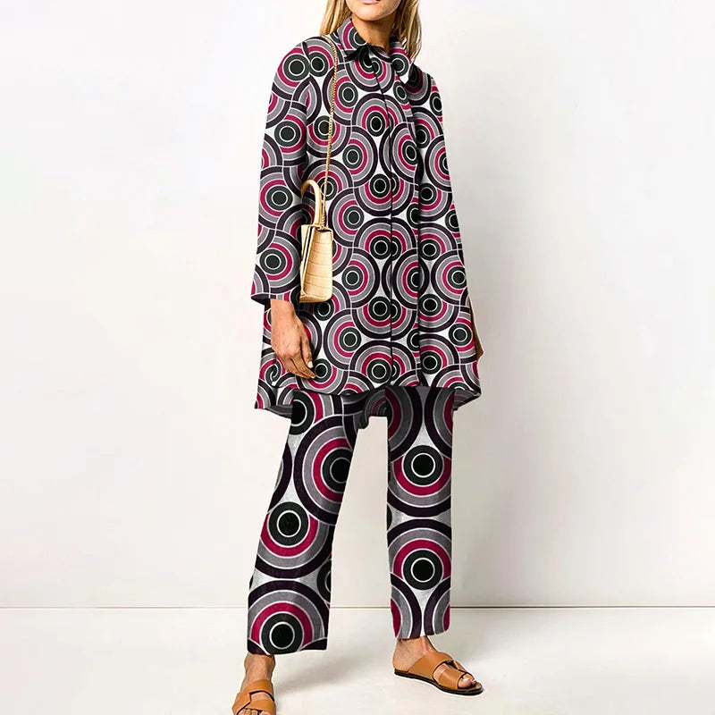 Long Sleeve Turn Down Collar Casual Outfits Ladies Button Tops Wide