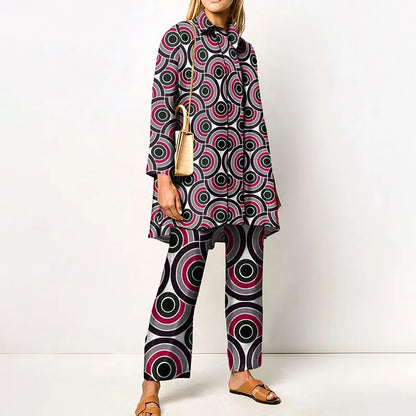 Long Sleeve Turn Down Collar Casual Outfits Ladies Button Tops Wide