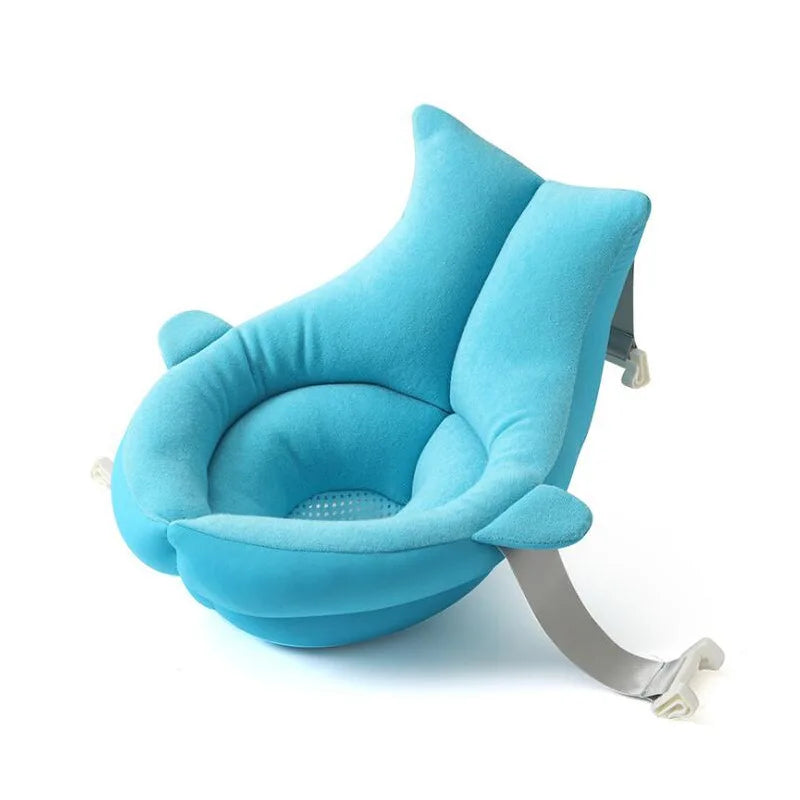 Baby Shower Blooming Flower Newborn Bathtub Foldable shark shape Cushion skin Bath pad portable bath tub Soft Seat Play mat