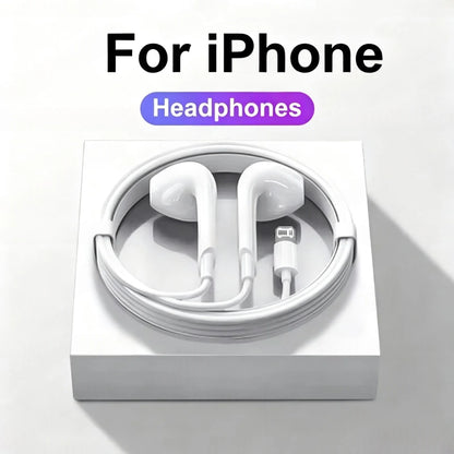 Original Headphones For Apple iPhone 14 11 12 13 Pro Max Earphones XR X XS SE 6 6S 7 8 Plus Bluetooth Wired Earbuds Accessories