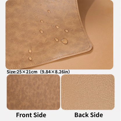Double-sided Two-tone PU Desk Mat, Reversible Waterproof Oil-proof Leather Pad for Laptop & Mouse