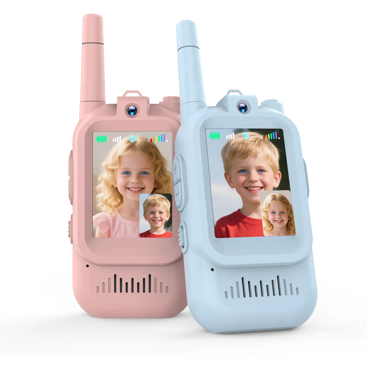 Video Walkie Talkies for Kids 1080P HD 2 Pack Rechargeable Toddler Toys for Outdoor Camping Travel Birthday Gfits