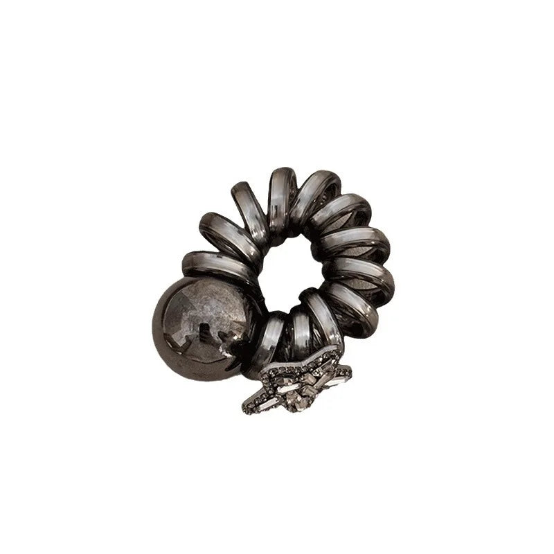 rope adult telephone cable ring Rabbit Cute Hair Ring Large Frosted Adult Hair Tie  head ring Children's telephone hephone Cable