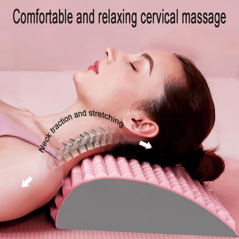 Back Stretcher Neck Pillow Relieve Massage Lumbar Support Massager for Neck Waist Stretch Device for Lower Back Stretcher YBAMQ2
