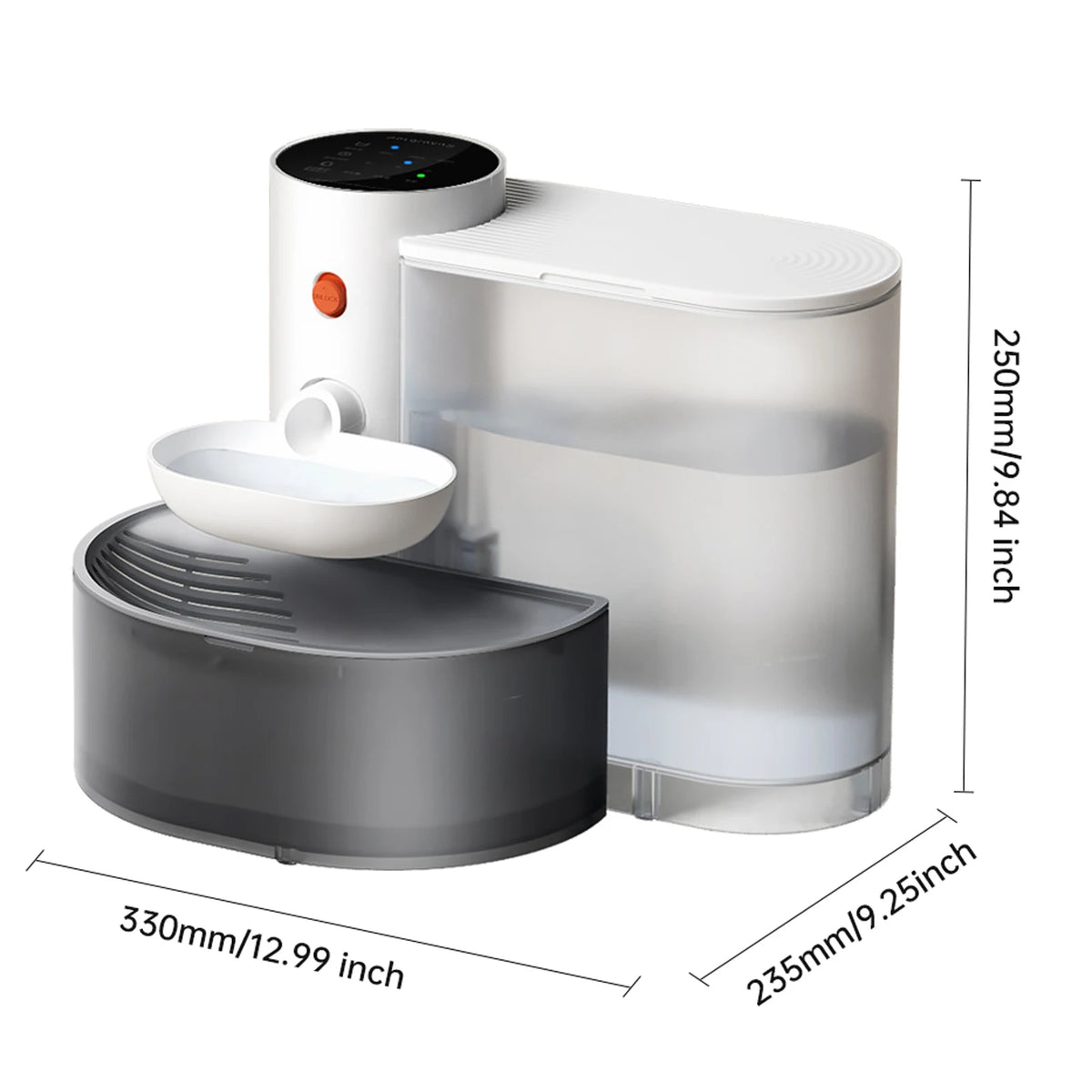 Smart Pet Water Fountain 3L/100oz Automatic Cat Water Fountain No Filter Pet Drinking Dispenser for Cats and Small Dogs