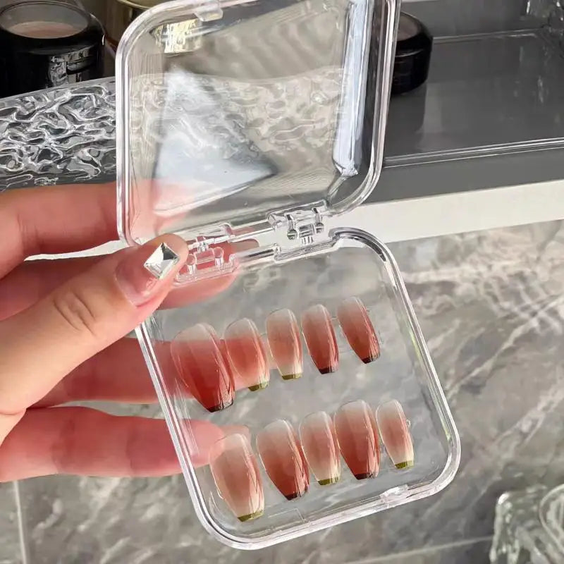 Hot！10/20PCS Press-On Nail Storage Acrylic Boxes Transparent Clear Nail Boxes Jewelry Storage Tool Accessories