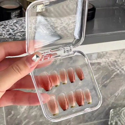 Hot！10/20PCS Press-On Nail Storage Acrylic Boxes Transparent Clear Nail Boxes Jewelry Storage Tool Accessories