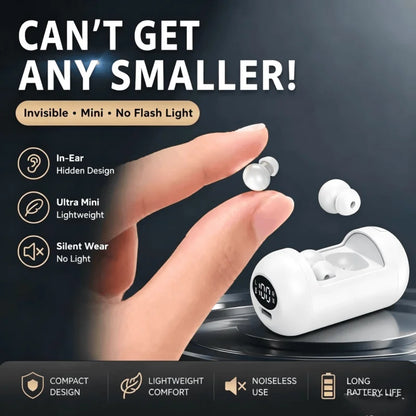 Mini Bean Sleep In-ear Wireless Bluetooth Headphone Ultralight Weight Power Display Earphone Comfortable Wear Sport Game Earbud