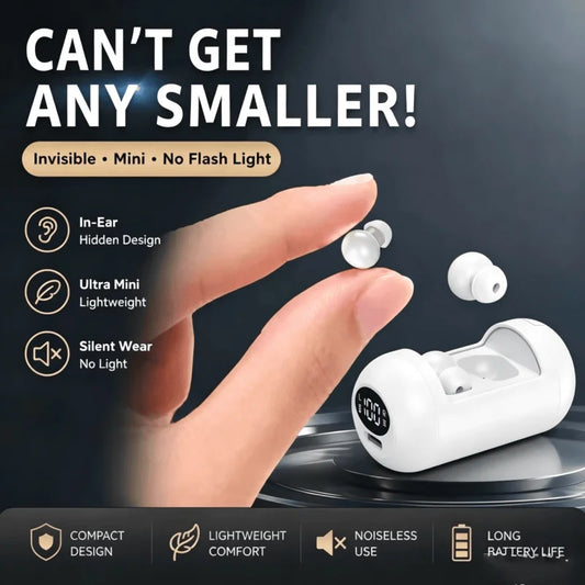 Mini Bean Sleep In-ear Wireless Bluetooth Headphone Ultralight Weight Power Display Earphone Comfortable Wear Sport Game Earbud