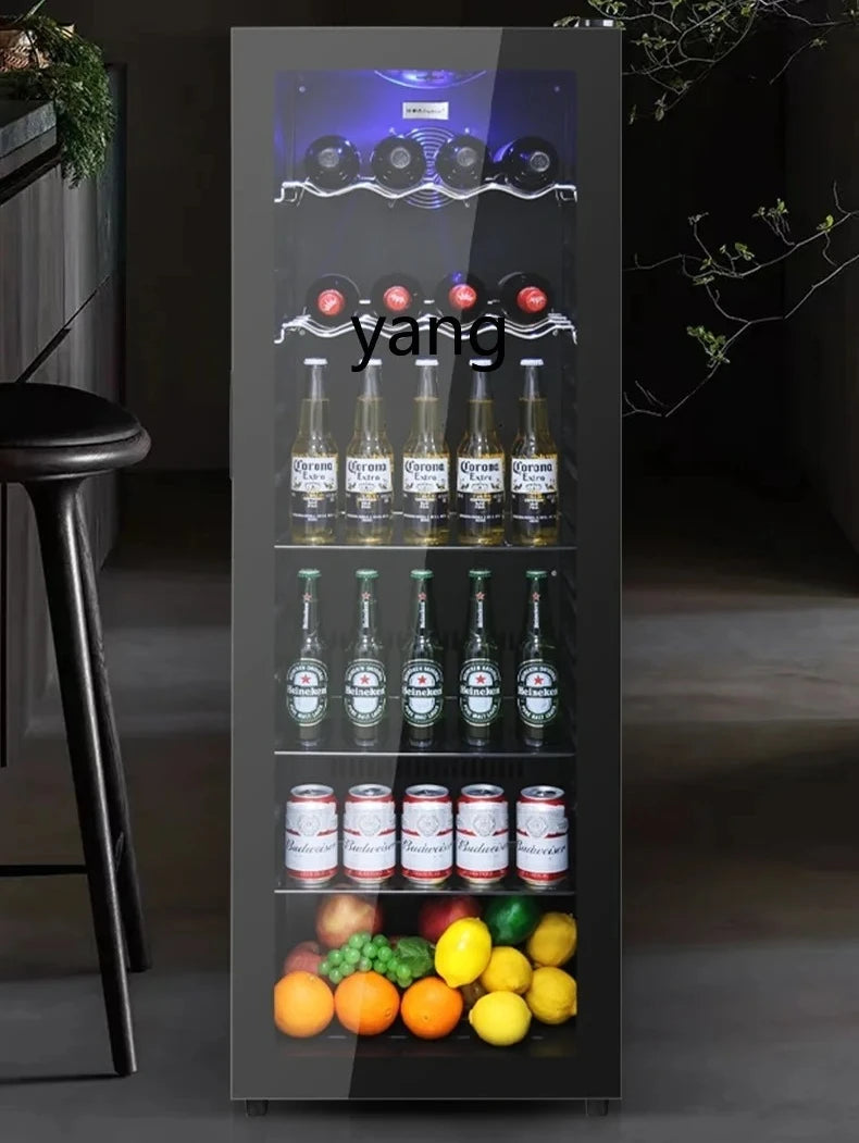 LTT Tea Drinks Office Mini Refrigerator Transparent Single Door Commercial Refrigerated Cabinet