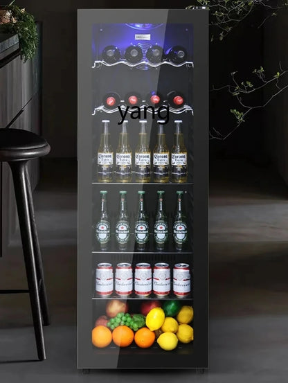 LTT Tea Drinks Office Mini Refrigerator Transparent Single Door Commercial Refrigerated Cabinet
