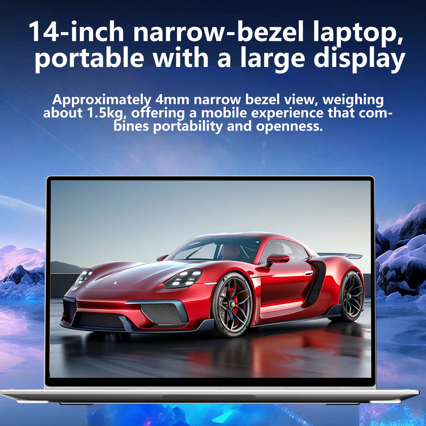 LENO 14.1"Ultra Slim Laptop Windows11 16GB 2TB SSD Gamer Notebook Intel 4405U 1920*1080 Display Office Study Gaming Computer PC