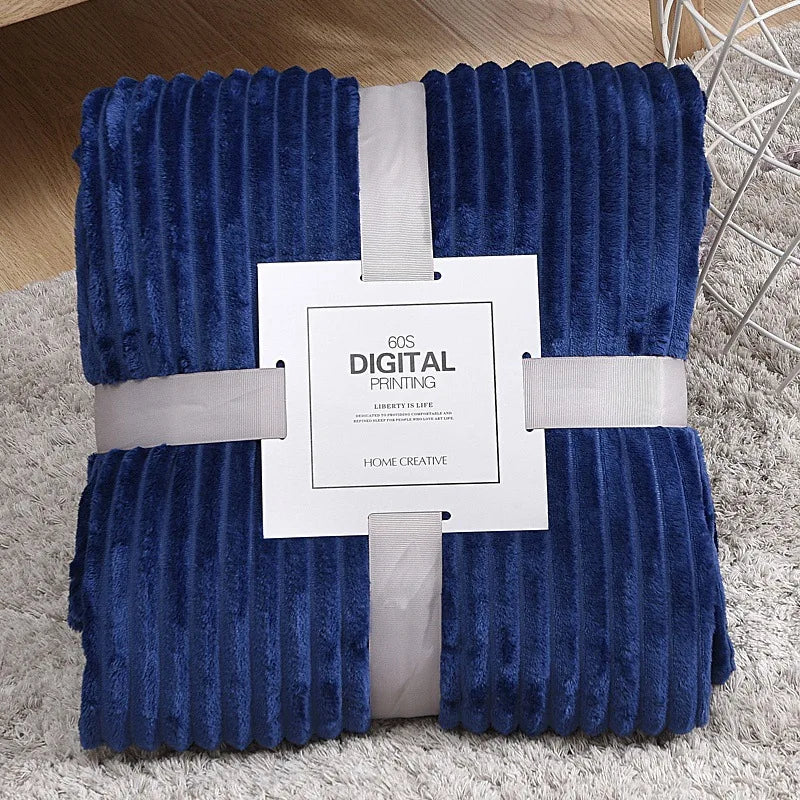 Soft Plaid Blankets Warm Coral Fleece Throw Blanket Sofa Cover Bedspread On The Bed For Adult Kid Pet Winter Warm Blankets