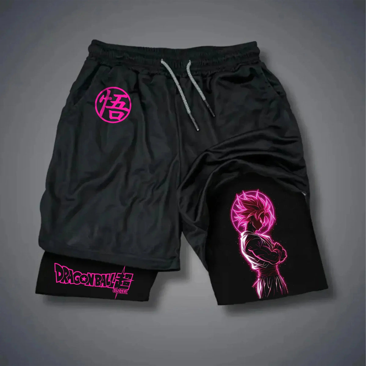 Dragon Ball Super Licensed Shorts 2025 - Japanese Anime Breathable Quick-Dry Beach Pants, Retro Y2K Hip Hop Style