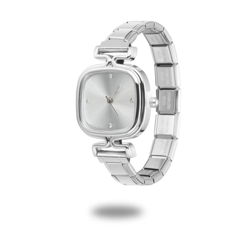 1PC High Quality Men Women's Stainless Steel Round Simple Watch Bracelet Bangle For Friend Wife Birthday Gift DIY Jewelry