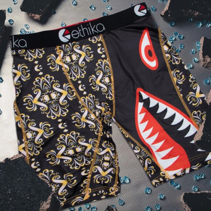 ETHIKA 1Pcs Men Underwear Boxers Breathable Mesh Crotch Man Underpants Plus Size Mens Panties L-3XL Printed Men's Boxers Briefs
