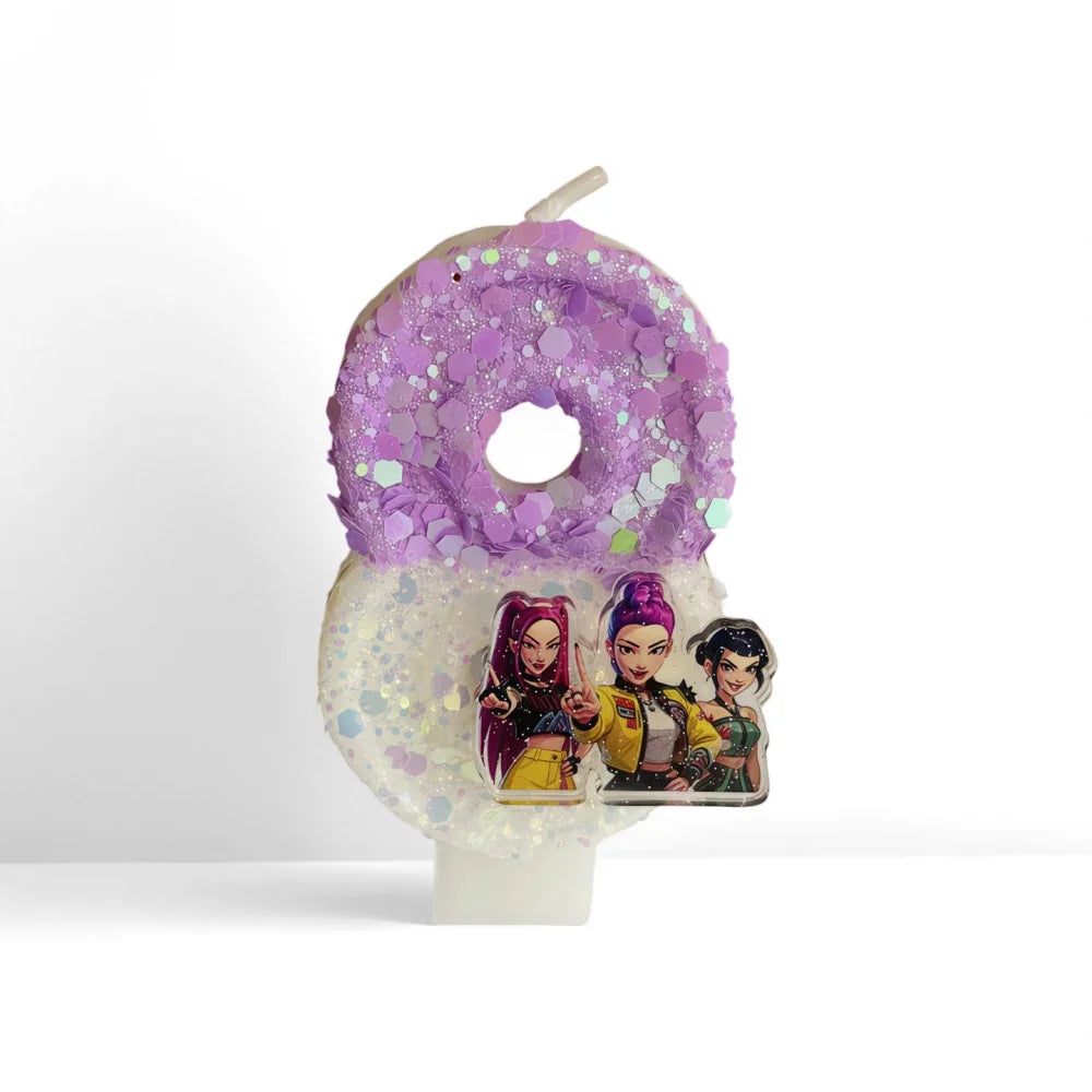 Anime 0-9 Number Candle Cute 3D Page Cartoon Character Children Party Cake Plug-in Birthday Cake Decoration Gift