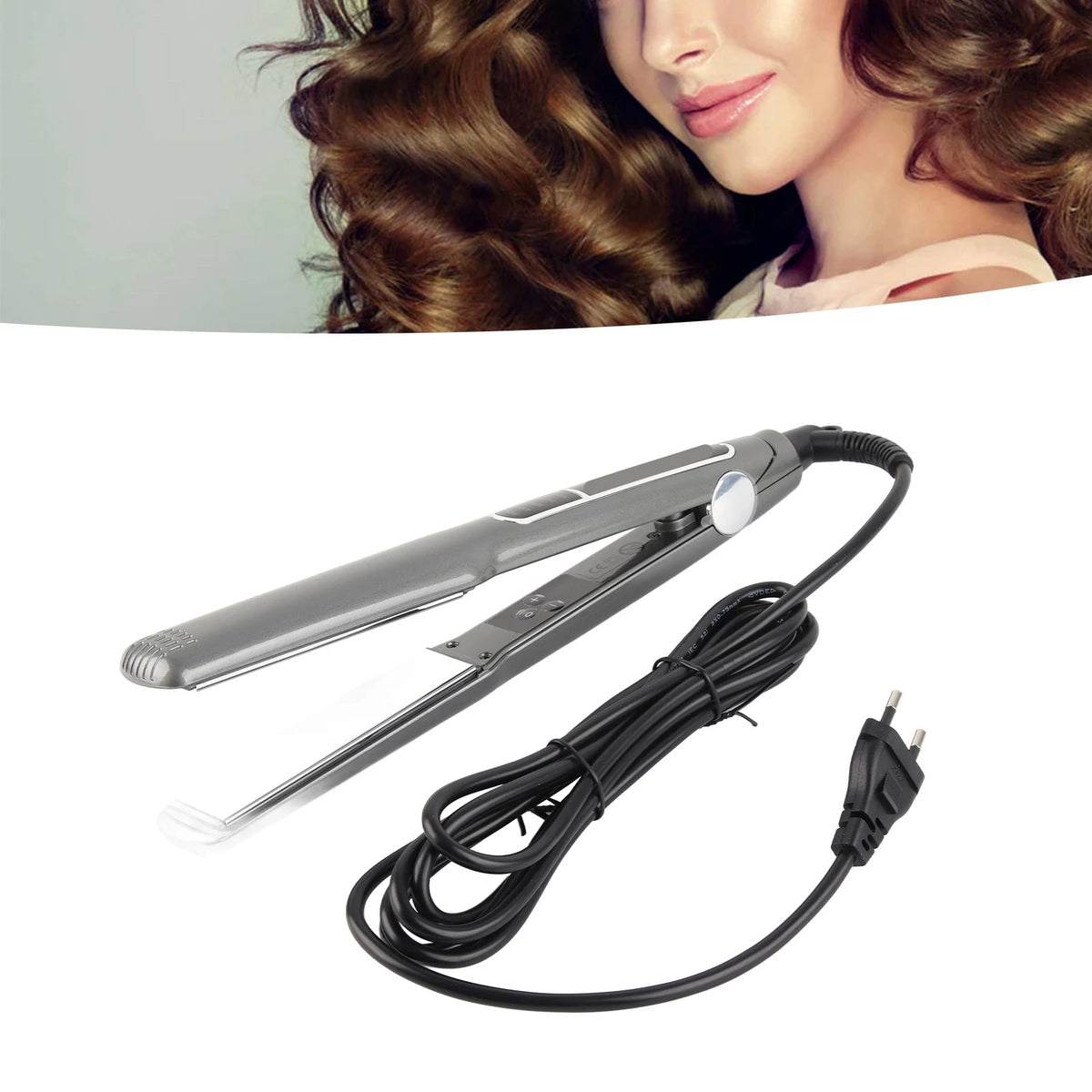Hair Curling Straightener Hair Straightener Multigear Adjustment 480 Degrees Fahrenheit Hair Straightening Ceramic Iron
